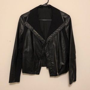 Black leather jacket